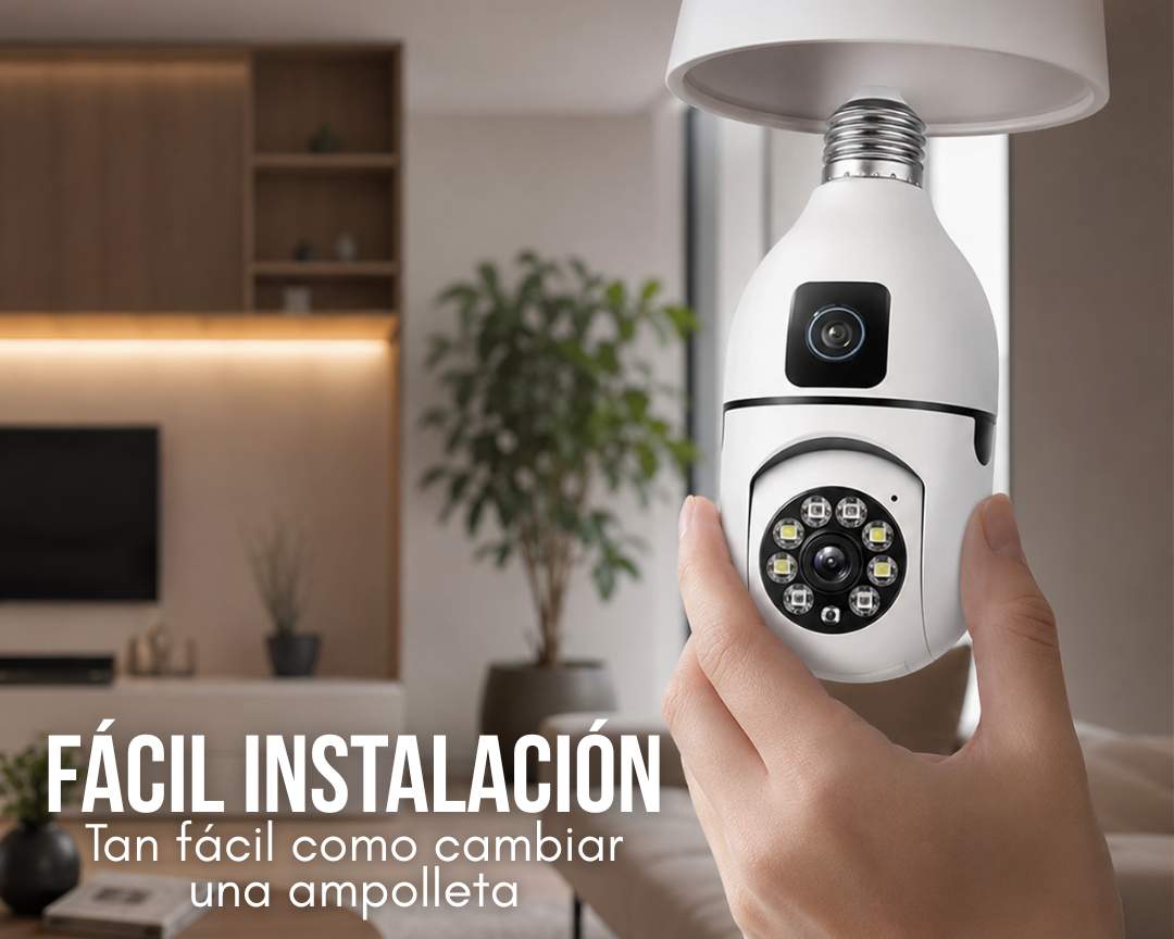 Cámara IP Doble - Tipo Ampolleta